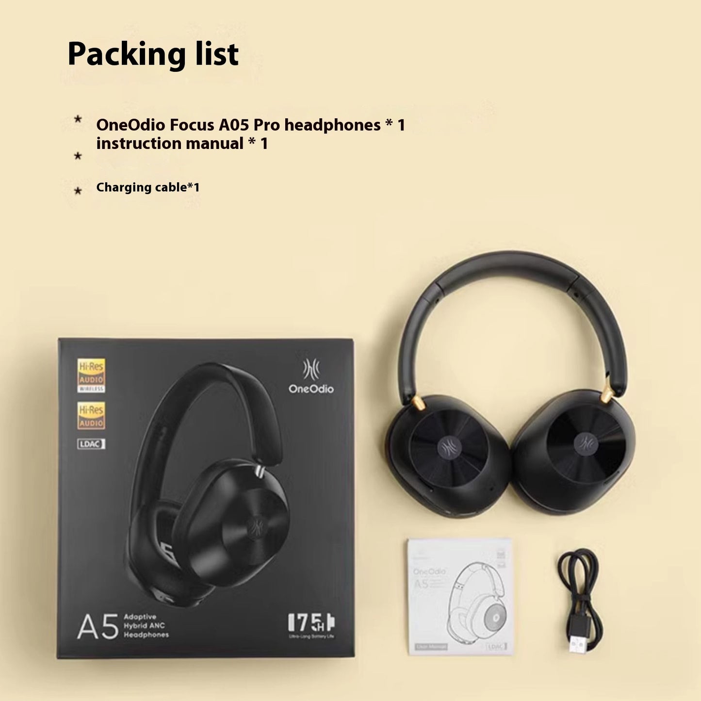 OneOdio Focus A5 Schwarz